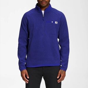 The North Face Gordon Lyons Men's Small Lapis Blue Sweater 1/4 zip